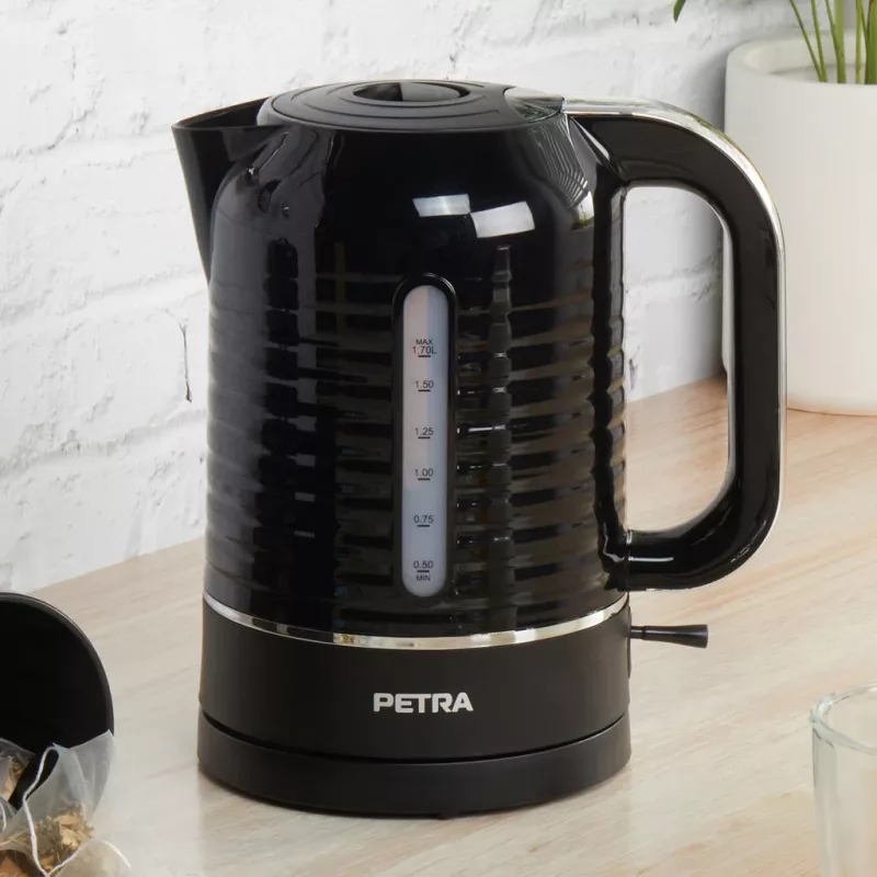 Bollitore elettrico Petra 1,7 l 3 kW nero
