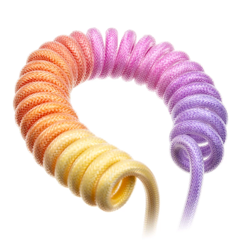 Ducky Premicord cavo spiralato Afterglow, USB Type-C a Type-A - 1,8 m