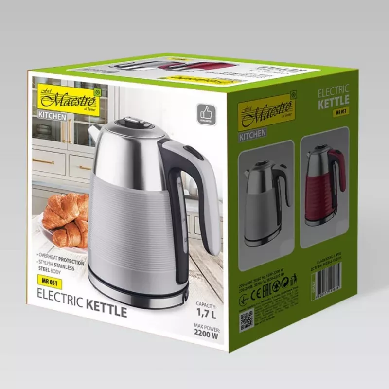 Bollitore elettrico MAESTRO 1,7 l 2200 W rosso