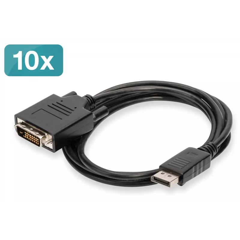 Digitus cavo adattatore DisplayPort – DVI, confezione da 10
