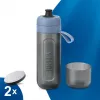 Bottiglia filtrante per acqua BRITA Active 600 ml blu pastello con filtri
