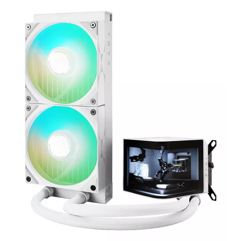 Kit raffreddamento a liquido per processore TRYX PANORAMA ARGB 240 12 cm bianco 1 pezzo