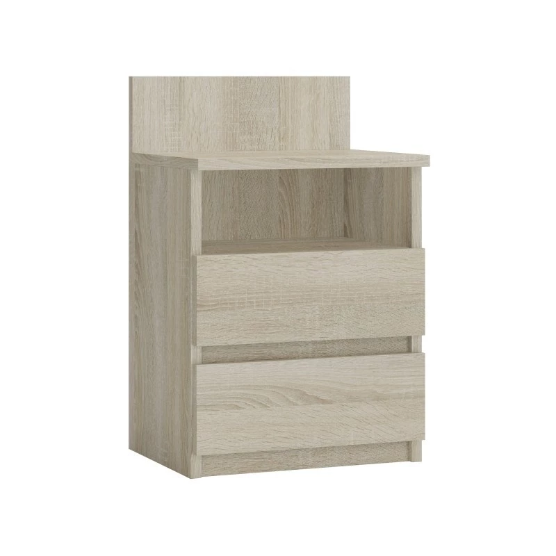 Top E Shop M1 SONOMA MAT comodino, 2 cassetti, rovere