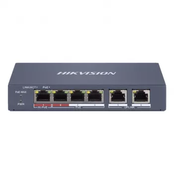 Switch managed Hikvision DS-3E1106HP-EI 6 porte PoE Fast Ethernet
