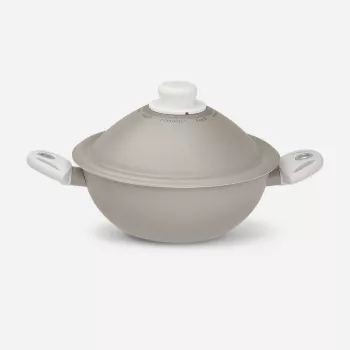 Pentola Pensofal White Diamond Vapsi 24 cm con due manici e coperchio