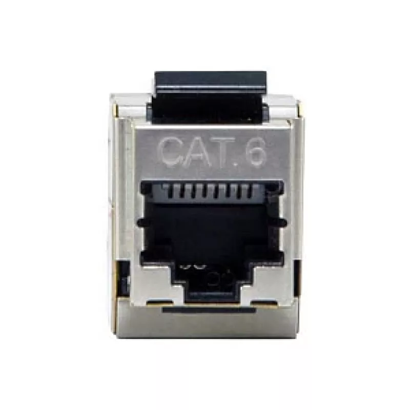 Giunto inline Keystone Cat6 schermato set da 8, EQUIP — formato piatto, RJ-45, 17×35,5×24,4 mm, argento