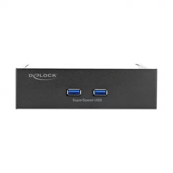 Pannello frontale DeLOCK 5,25 pollici 2 x porte USB 5 Gbit/s Type-A