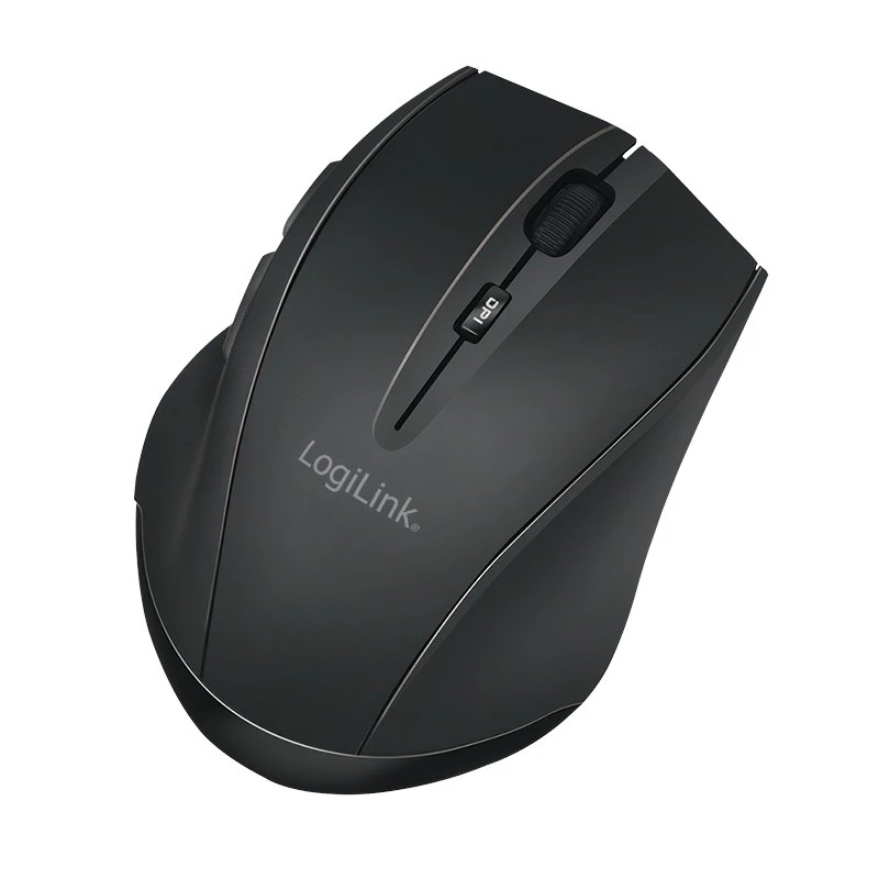 Mouse wireless Logilink BT5.0, ergonomico, nero