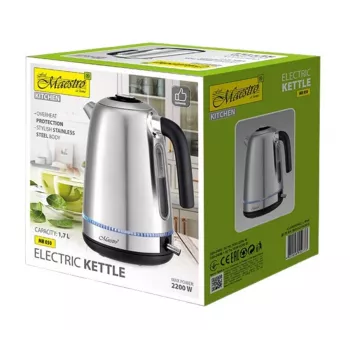 Bollitore Maestro MR-050 con illuminazione, argento 1,7 L