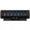 Streamplify HUB CTRL 7, 7x USB 3.0 Type-A, RGB, 12V, cavo di alimentazione EU – nero
