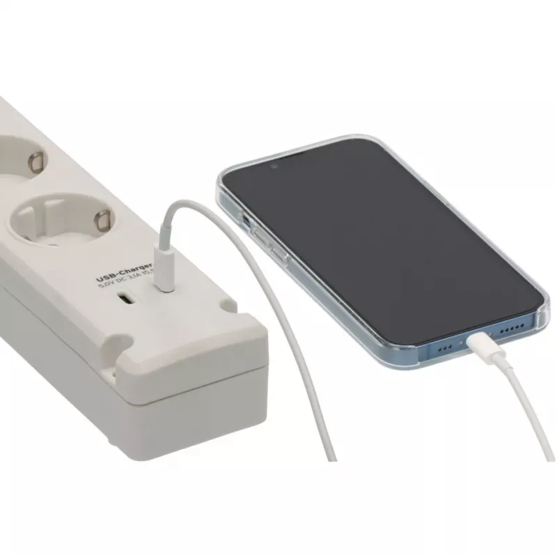 Brennenstuhl Bremounta ciabatta, 5 prese + 2x USB-C, 3 m, bianca