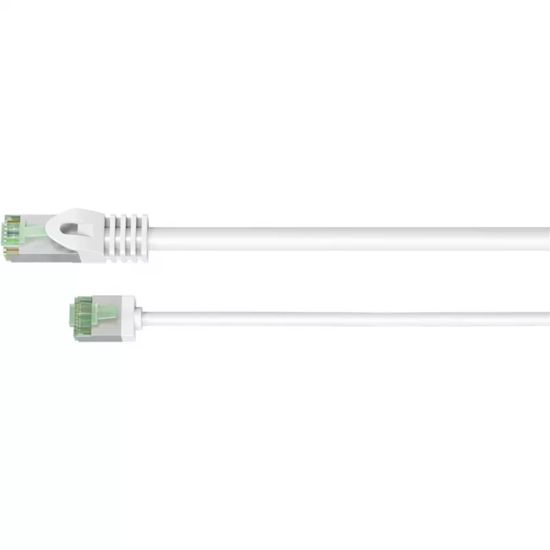 Cavo patch Goobay ultra flessibile CAT 8.1 slim U/FTP bianco - connettore extra corto 99,9% (74360)
