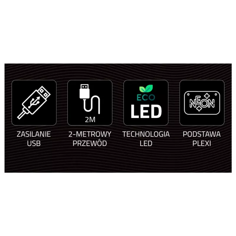 Luce neon LED MANTA SNL91MT Style RAKETA – pannello neon LED decorativo, modello SNL91MT