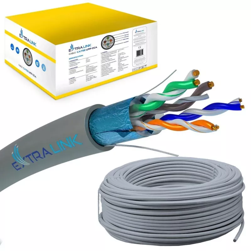 Cavo di rete Extralink Twisted-Pair CAT5E FTP per interni 305M grigio