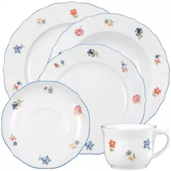 Set di piatti Seltmann Weiden 30 pz porcellana bianco 6 persone