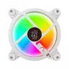 SAVIO FAN-01 WHITE confezione da 4 ventole ARGB 120mm con controller e telecomando
