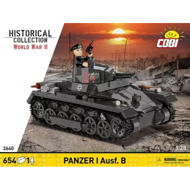 Kit di costruzione Cobi Panzer I Ausf. B – 654 pezzi, modello dettagliato da costruzione
