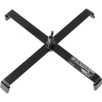Supporto a pavimento EUROLITE FS-3 Steel nero – supporto in acciaio regolabile per corpi illuminanti