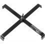 Supporto a pavimento EUROLITE FS-3 Steel nero – supporto in acciaio regolabile per corpi illuminanti