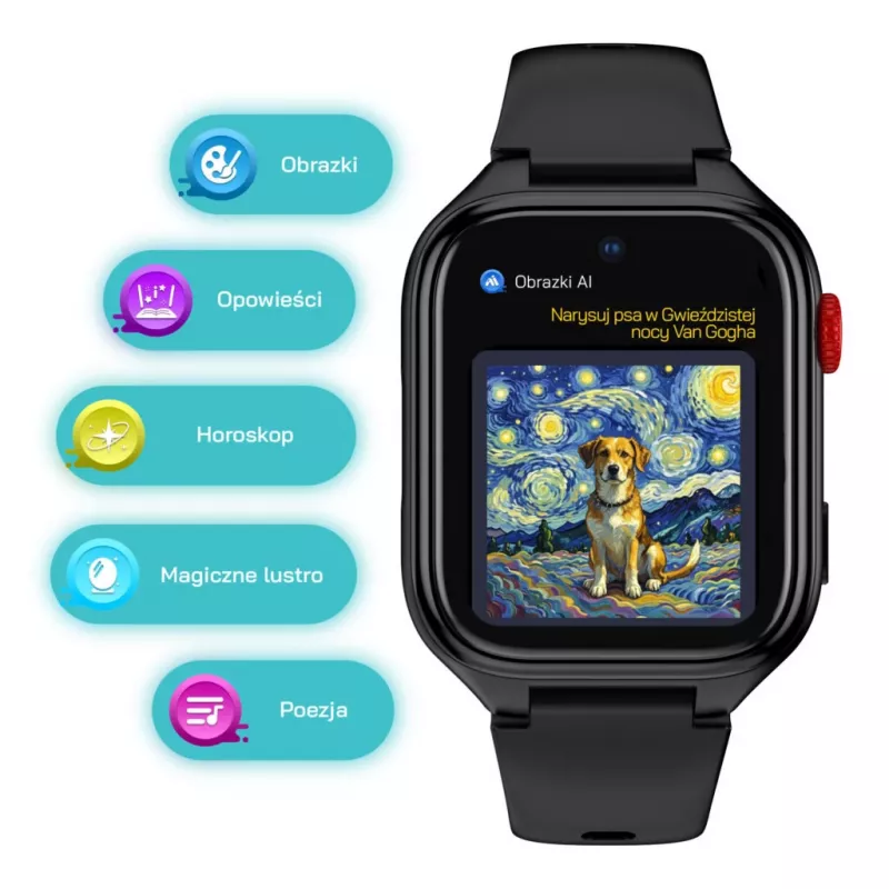 Smartwatch Stelio ST-SWJ102-BK Junior Pro AI 4G nero – wearable per bambini con connettività 4G