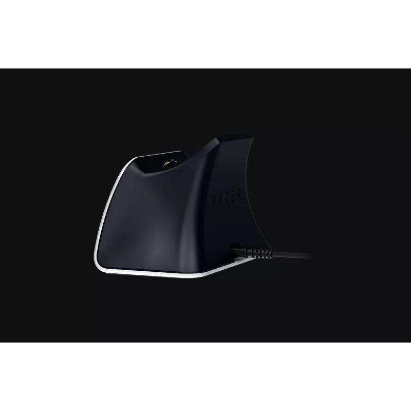 Razer RC21-01900100-R3U1 base di ricarica rapida per controller PlayStation 5 DualSense, cavo da USB-C a USB-A, bianca