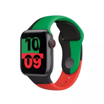 Cinturino Apple 40mm nero Unity Sport Band M/L nero verde rosso