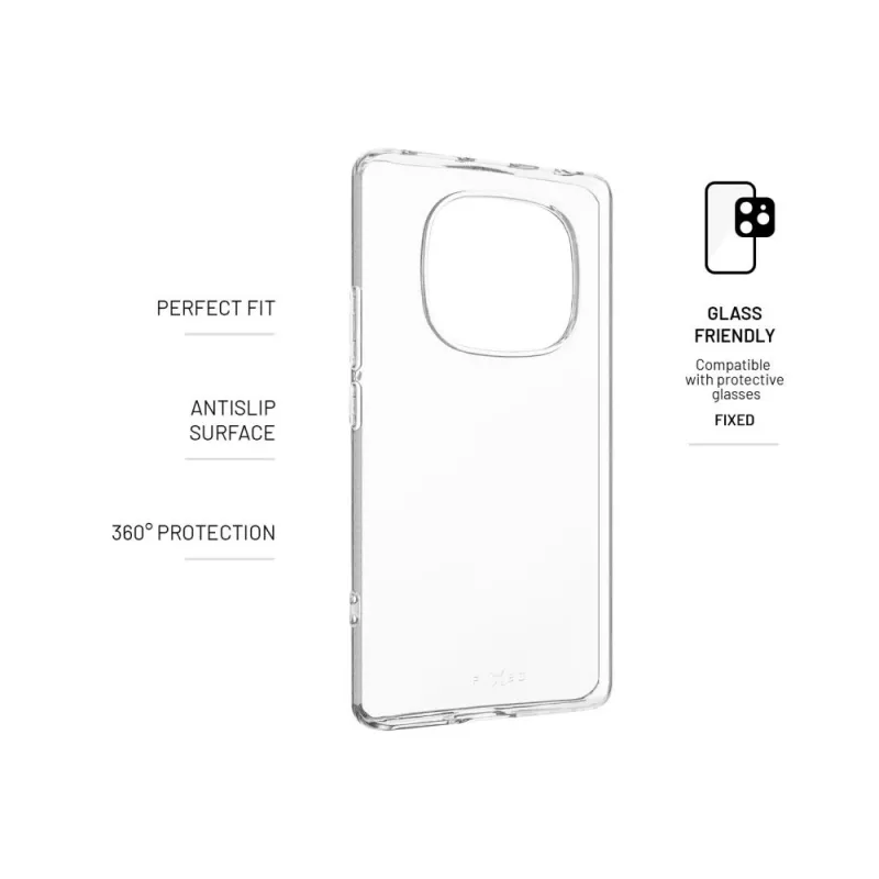 Backcover FIXED per Xiaomi Redmi Note 14 Pro 4G, custodia protettiva in TPU trasparente