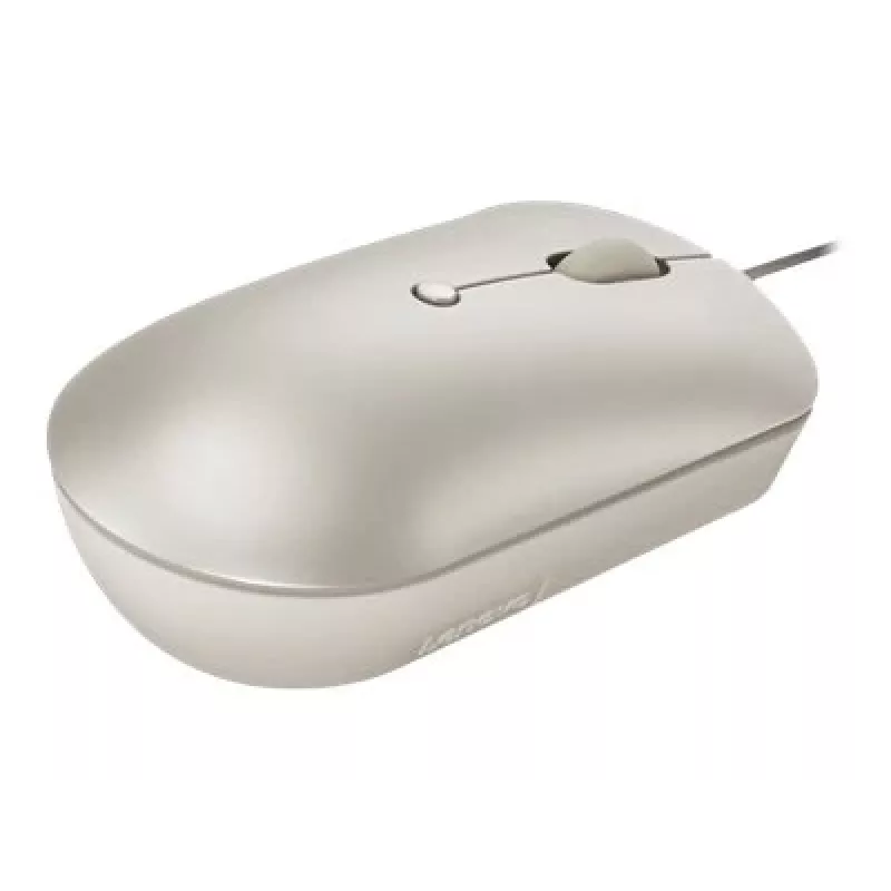 Mouse da ufficio con filo Lenovo 540 ambidestro USB Type-C ottico 2400 DPI sabbia