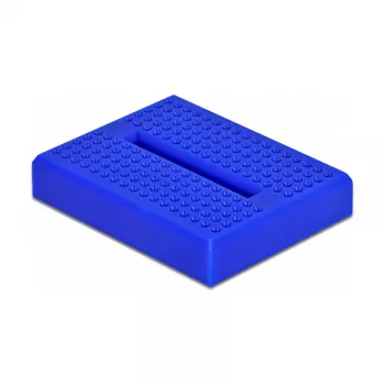 Breadboard DELOCK 18322, scheda prototipo in plastica, blu, 36×46×10 mm