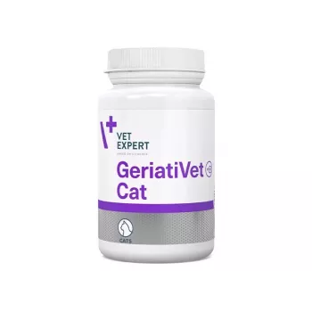 Integratore alimentare VETEXPERT GeriatiVet gatto capsule 60 pezzi — supporto per gatti anziani, sostegno della funzione cerebrale, senza glutine e soia