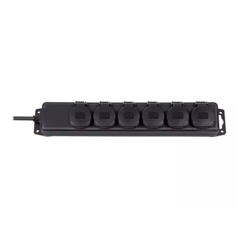Ciabatta IP44 6 vie nero 2m H07RN-F 3G1,5 (1159970)
