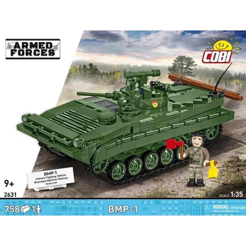 Set da costruzione Cobi Blocks BMP-1 758 pezzi – modello in scala a mattoncini