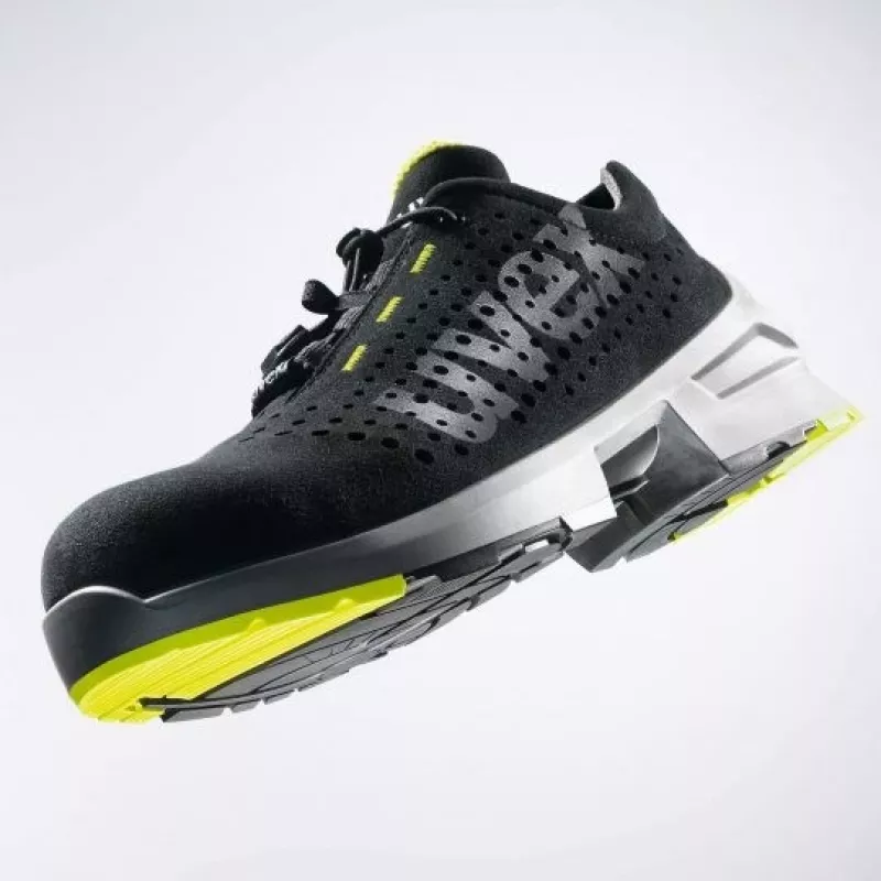 Scarpe antinfortunistiche Uvex 85438 unisex adulto nero lime poliuretano microvelluto