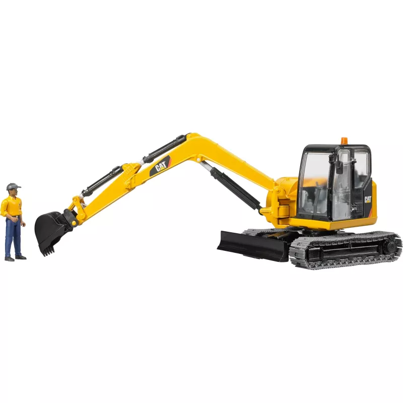 Bruder CAT mini escavatore con operaio