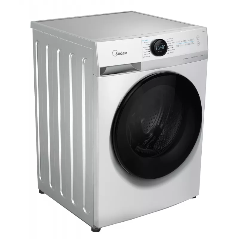 Lavatrice Midea MF200W80WB/W-HR, a carica frontale, 8 kg, 1400 giri/min, LCD, vapore, larghezza 60 cm