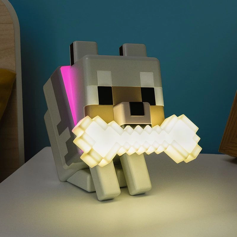 Lampada Paladone Minecraft Wolf GloBuddies