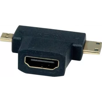 VALUE adattatore HDMI con Ethernet - HDMI femmina a mini HDMI, micro HDMI maschio