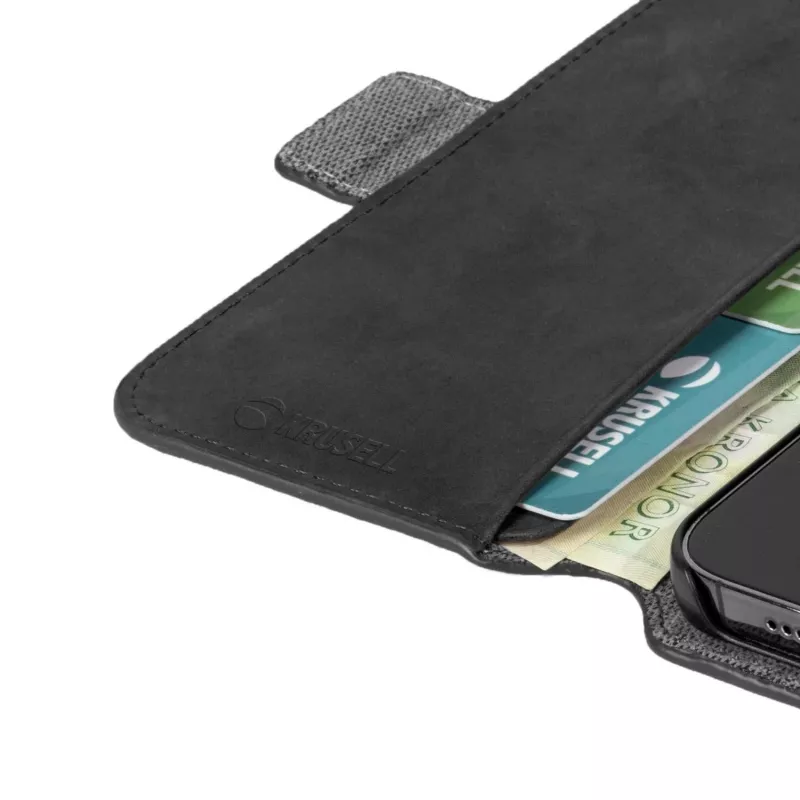 Custodia portafoglio Krusell 62396 per iPhone 13 Pro Max 17 cm nero