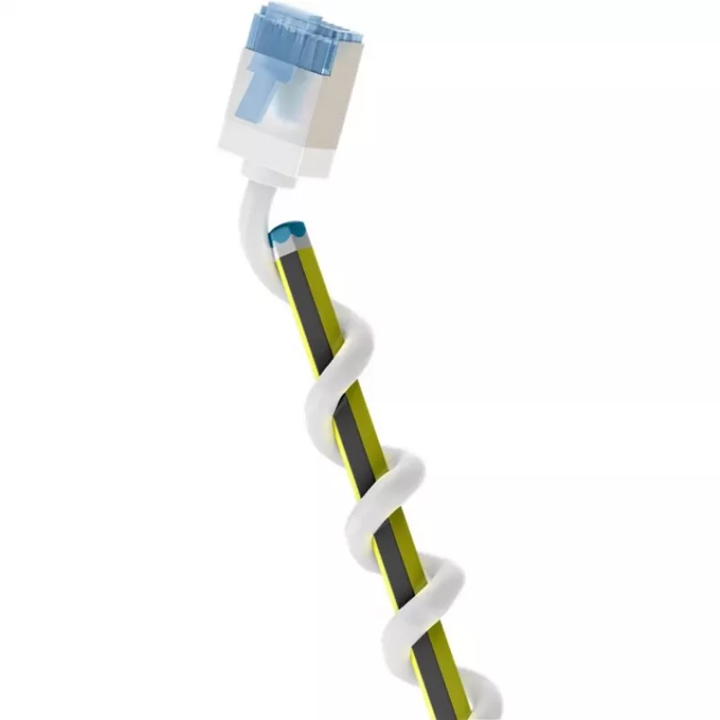 Goobay Cavo patch CAT 6A ultra-flessibile sottile U/UTP Bianco - connettore extra-corto (74302)