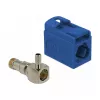DeLOCK 89715 connettore FAKRA C femmina a 90° per crimpatura, blu segnale