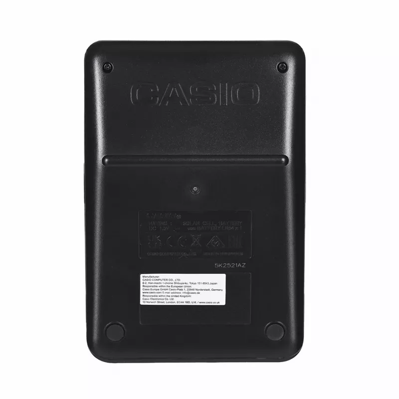 Casio MS-8F calcolatrice da tavolo base, a 8 cifre, a batteria/solare, nera