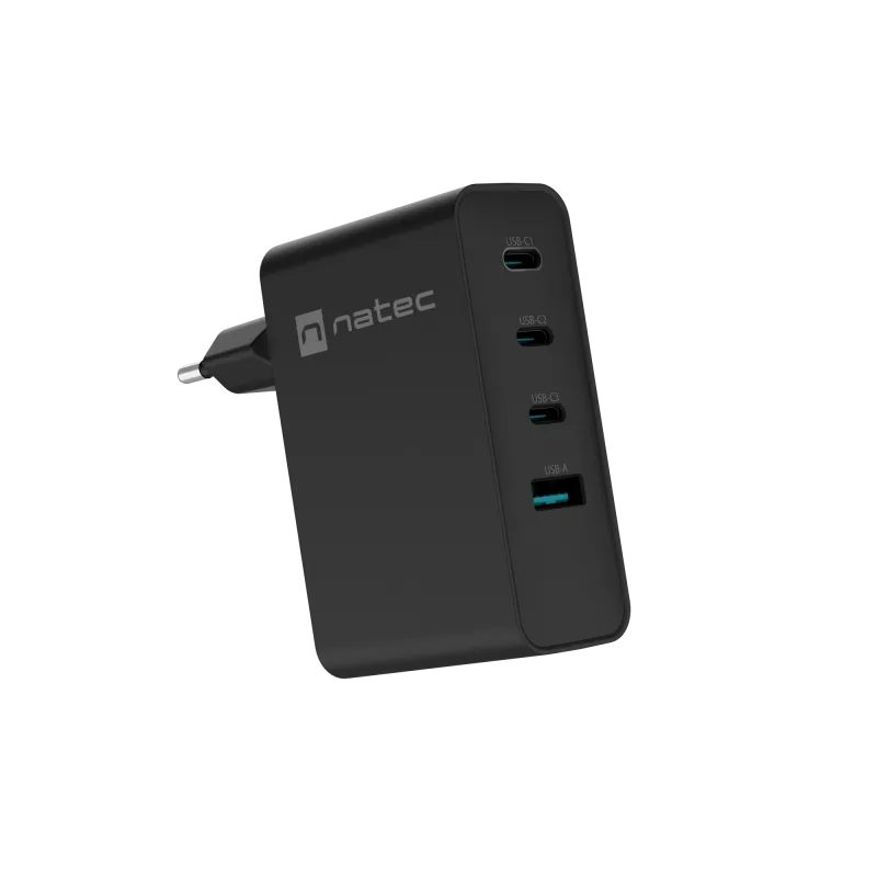 NATEC NUC-2234 caricabatterie per dispositivi mobili laptop, smartphone nero AC ricarica rapida indoor