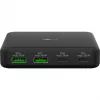 GOOBAY Multiport USB-C PD GaN Caricabatterie da tavolo 65 W, nero