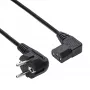 AKYGA AK-PC-12A cavo alimentazione angolare CEE 7/7 a IEC C13, 3 m, nero