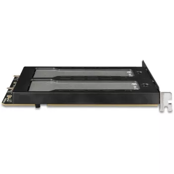 Rack di archiviazione mobile RAIDSONIC ToughArmor MB842MP-B — 2 vani estraibili per M.2 NVMe, PCIe 4.0 x16