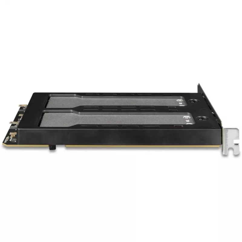Rack di archiviazione mobile RAIDSONIC ToughArmor MB842MP-B — 2 vani estraibili per M.2 NVMe, PCIe 4.0 x16