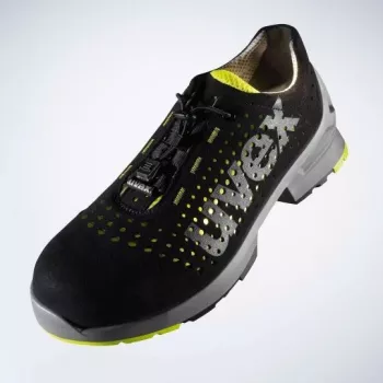Scarpe antinfortunistiche Uvex 85438 unisex adulto nero lime poliuretano microvelluto