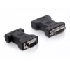 Delock - adattatore VGA - DVI-I (F) a HD-15 (VGA) (M) - viti zigrinate (65017)