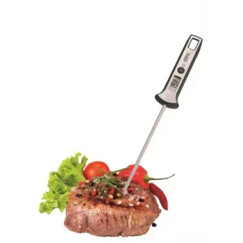 Termometro alimentare digitale GEFU 21820, sonda in acciaio inox, da -45 a 200 °C, tempo di risposta 10 s, nero