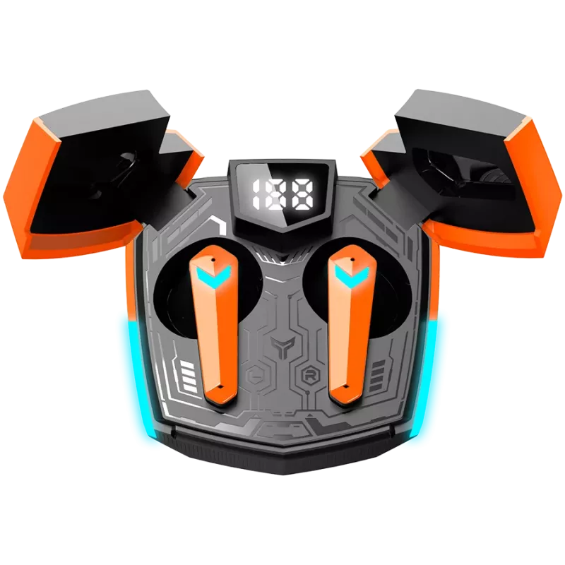 Canyon GTWS-2 Cuffie Wireless Ear-Hook Gaming USB Type-C Dock di ricarica Arancione (CND-GTWS2O)